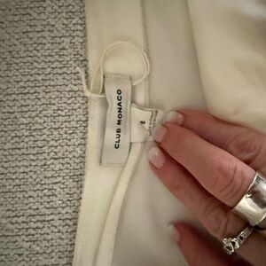 “Club Monaco Ivory Textured Mini Skirt